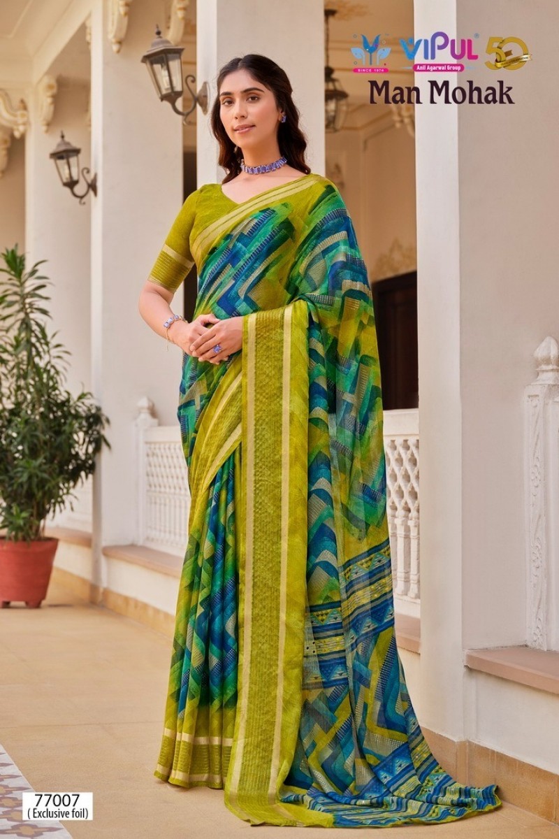 Vipul Fashion Man Mohak-77007 Women's Wear Chiffon Latest Saree Designs