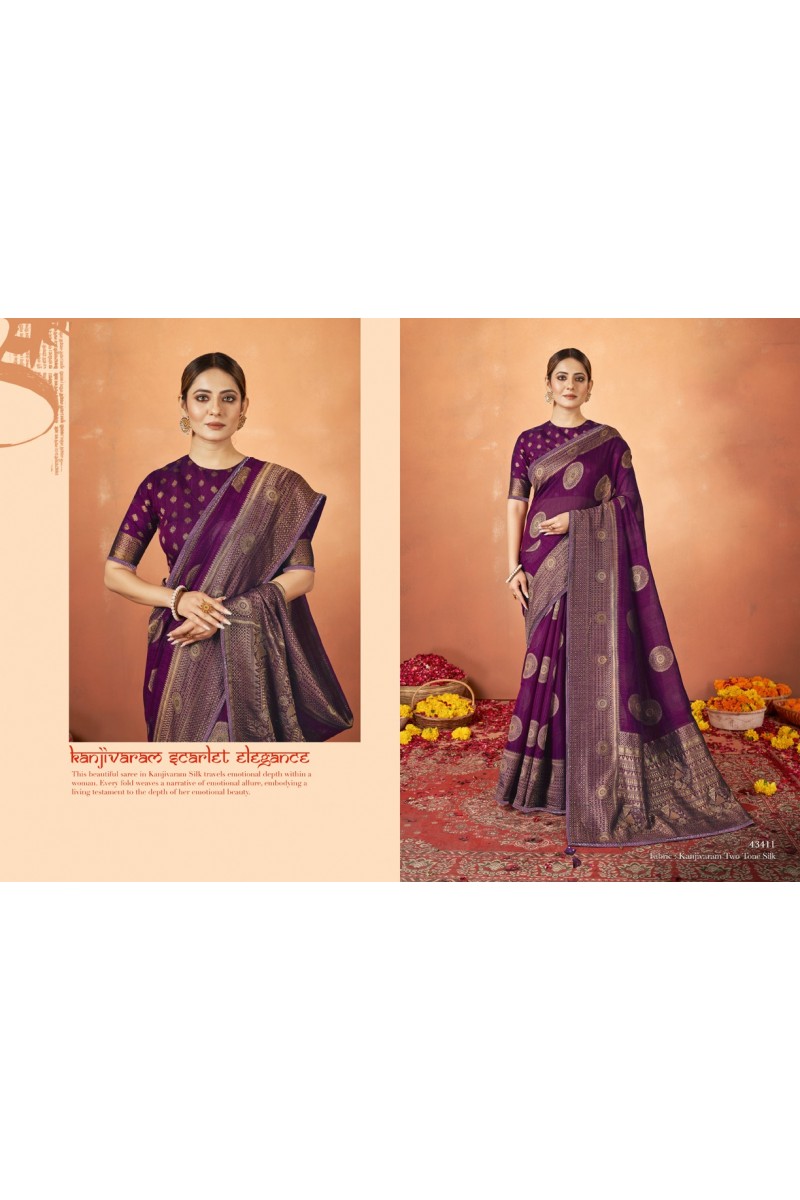 Mahotsav Norita-43411 Un-Stitched Fancy Organza Silk Printed Saree