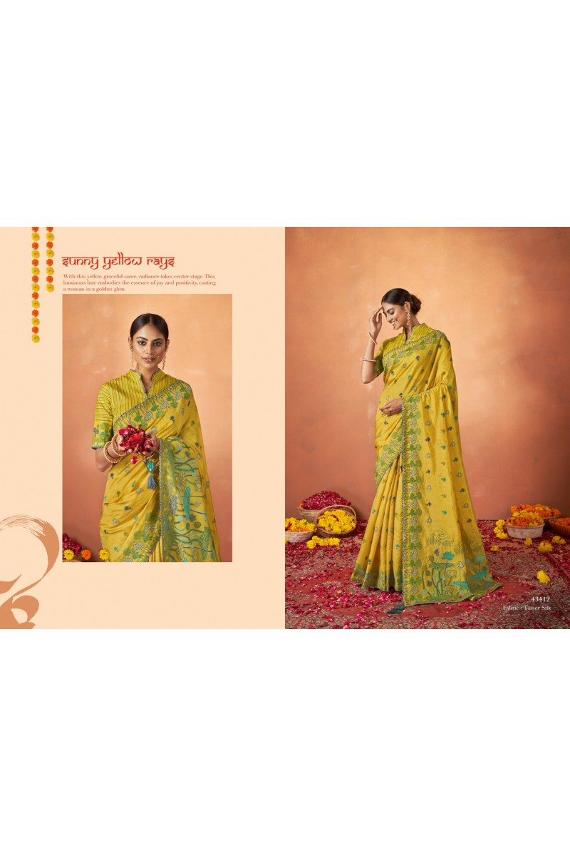 Mahotsav Norita-43412 Un-Stitched Fancy Organza Silk Printed Saree