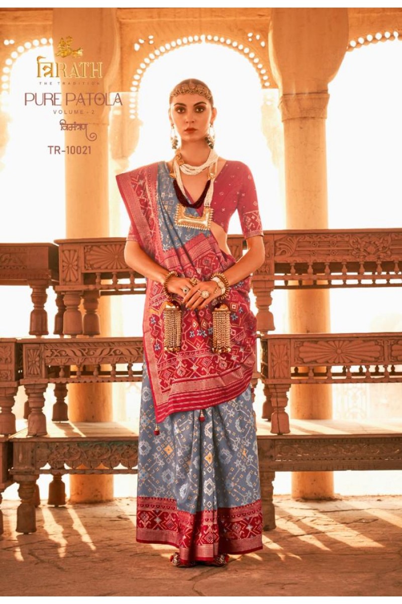 Trirath Pure Patola Vol-2-TR-10021 Silk Traditional Patola Designer Saree