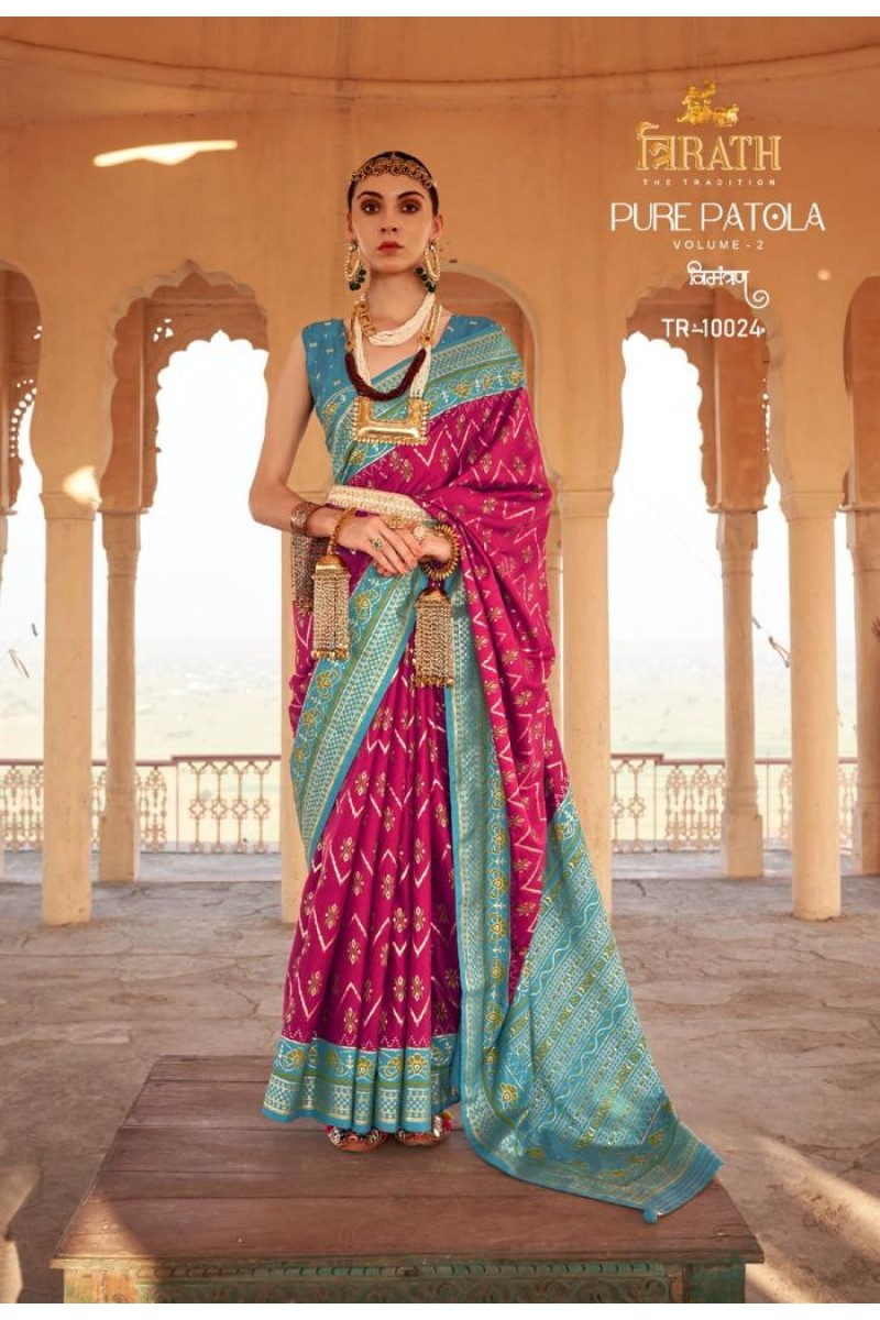Trirath Pure Patola Vol-2-TR-10024 Silk Traditional Patola Designer Saree