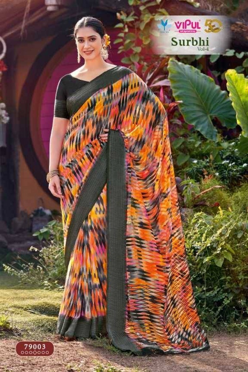 Vipul Fashion Surbhi Vol-4-79003 Indian Traditional Wear Saree Collection
