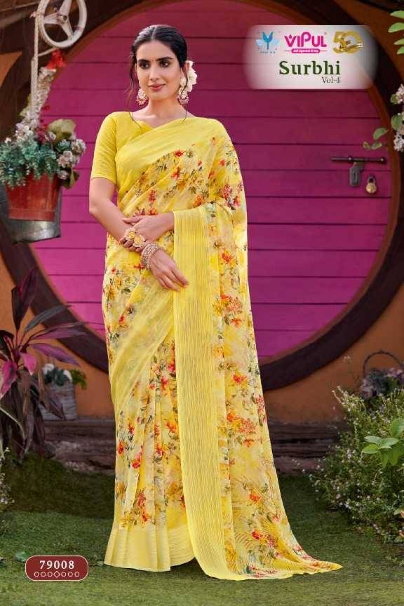 Vipul Fashion Surbhi Vol-4-79008 Indian Traditional Wear Saree Collection