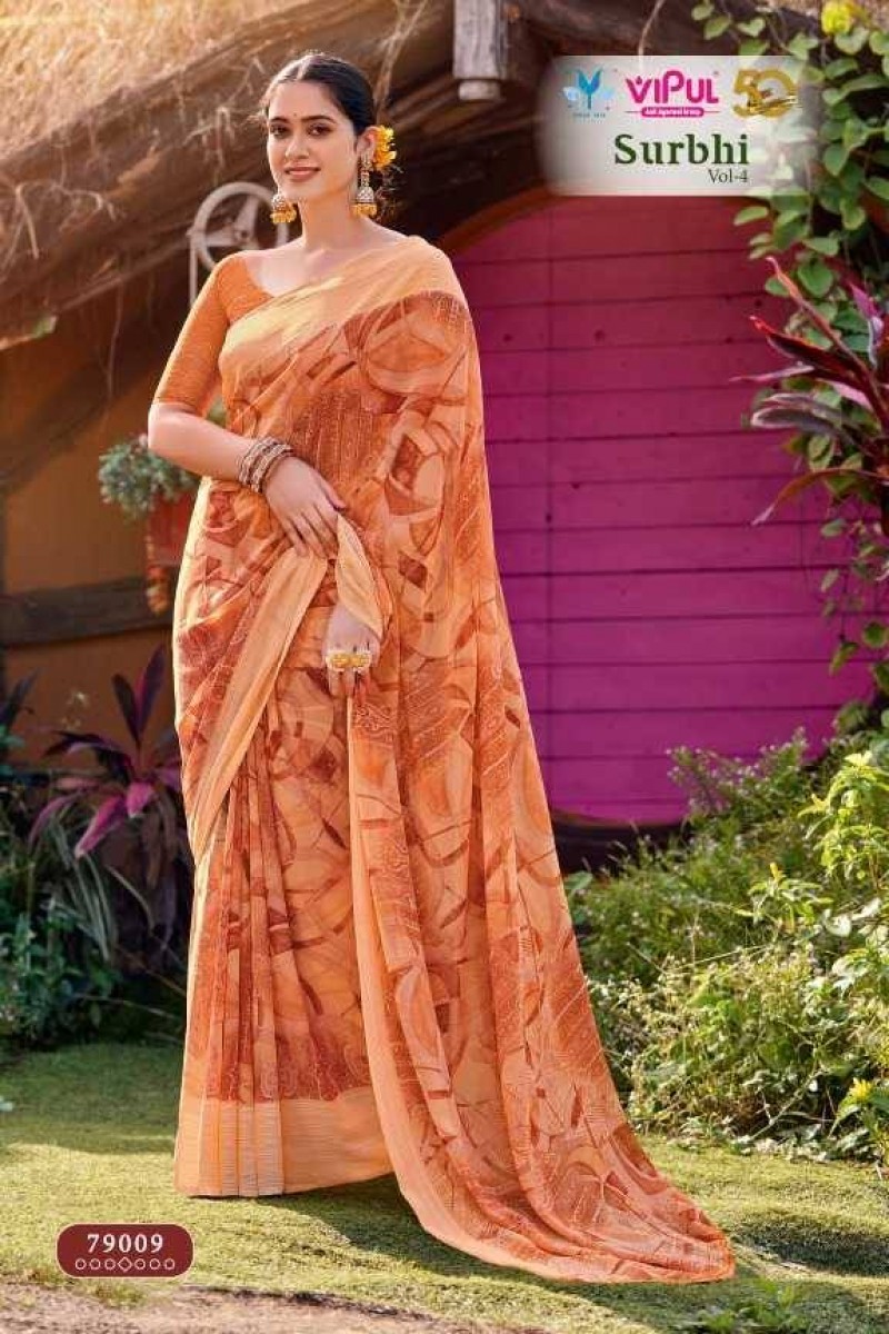 Vipul Fashion Surbhi Vol-4-79009 Indian Traditional Wear Saree Collection