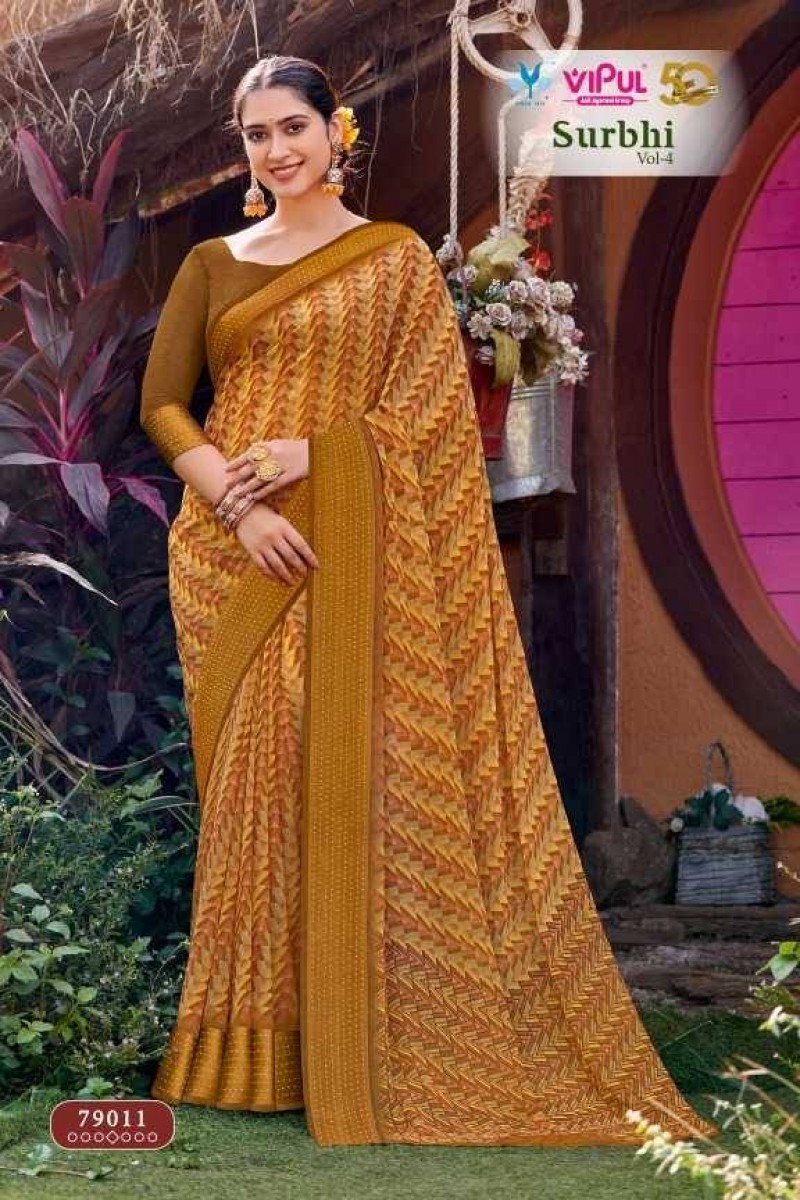 Vipul Fashion Surbhi Vol-4-79011 Indian Traditional Wear Saree Collection