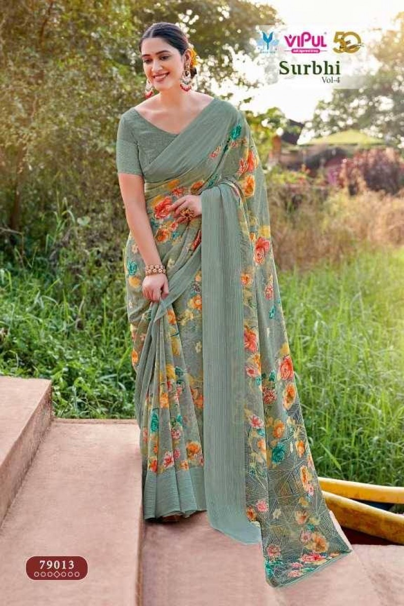 Vipul Fashion Surbhi Vol-4-79013 Indian Traditional Wear Saree Collection