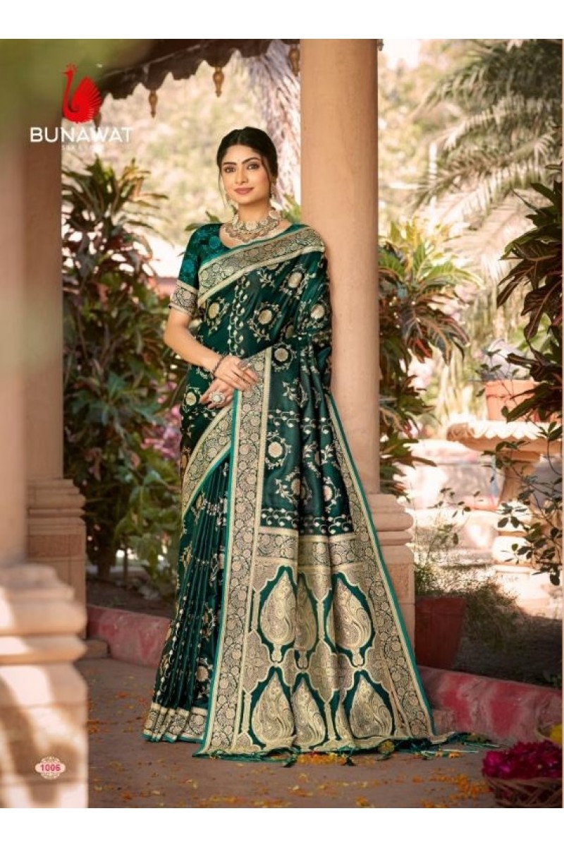 Bunawat Tana Bana-1006 Casual Wear Satin Silk Latest Single Saree Designs