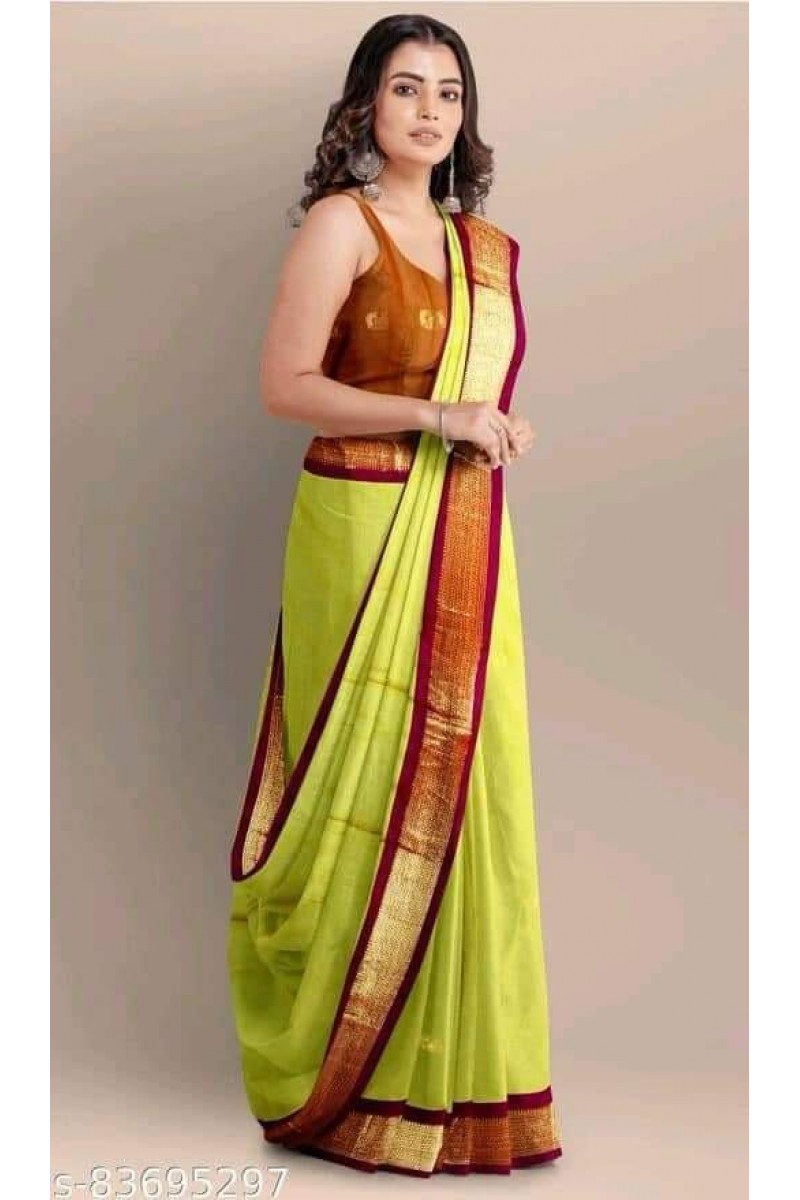 WA-0003 Cotton Silk Women Wear Casual Latest New Designs Saree