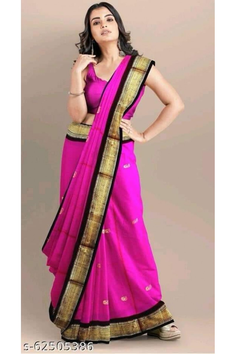 WA-0004 Cotton Silk Women Wear Casual Latest New Designs Saree