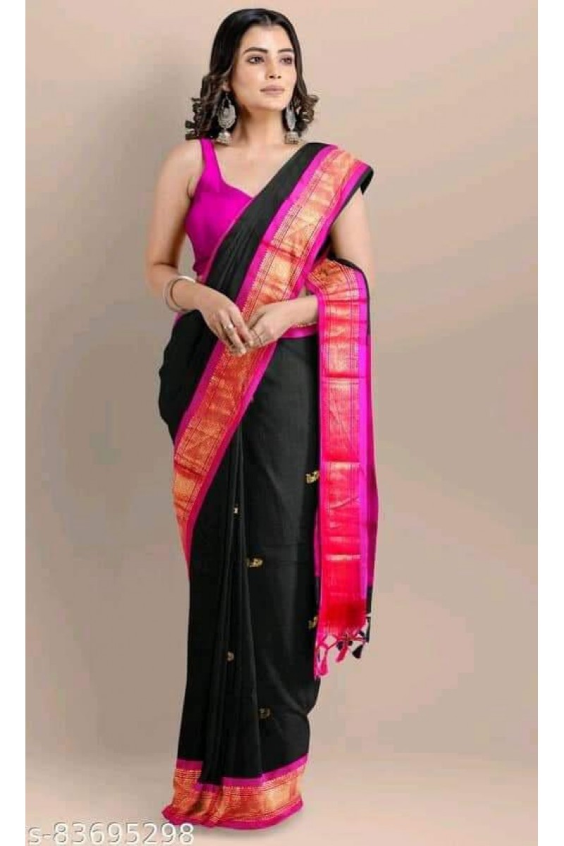 WA-0019 Cotton Silk Women Wear Casual Latest New Designs Saree