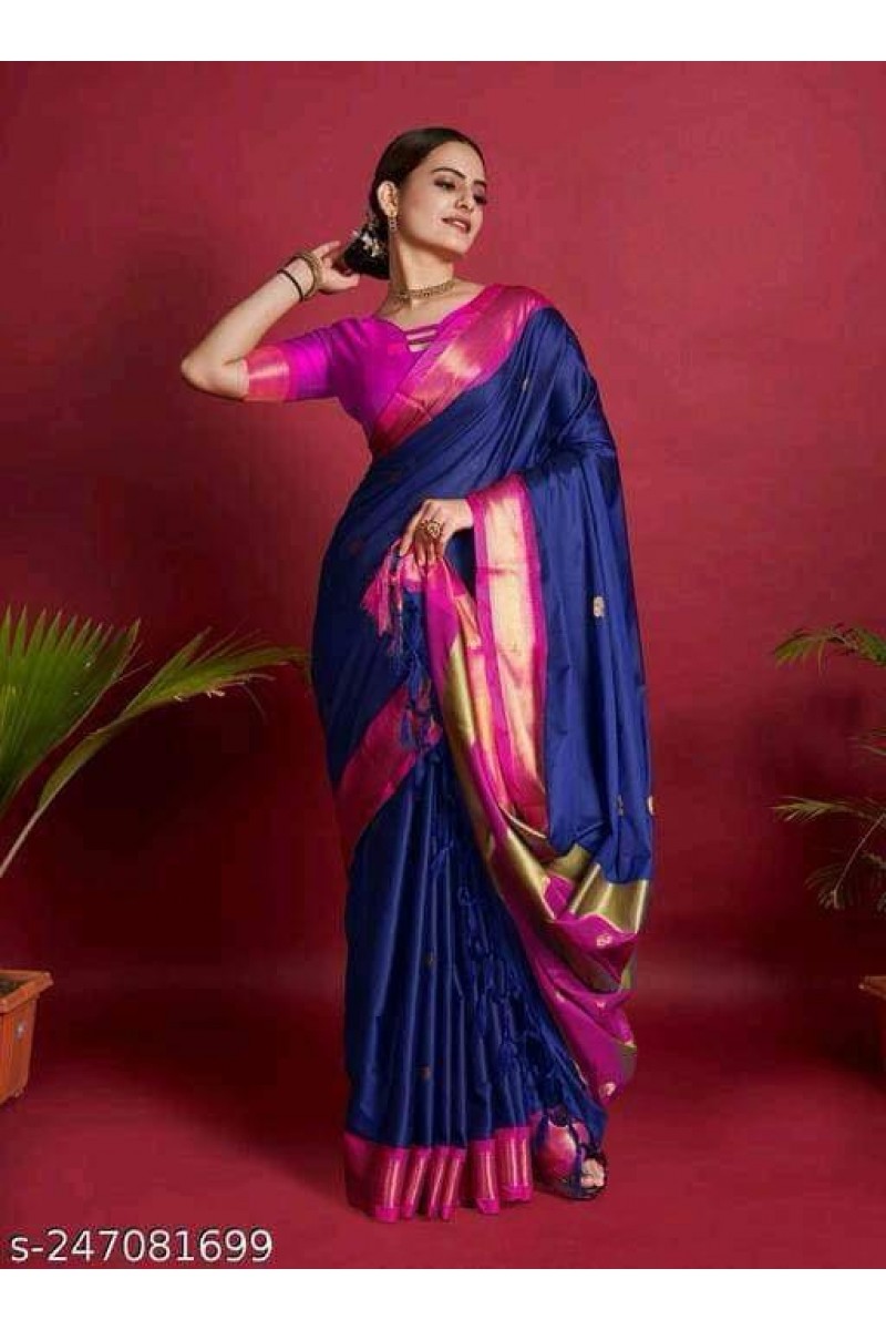 WA-0023 Cotton Silk Women Wear Casual Latest New Designs Saree