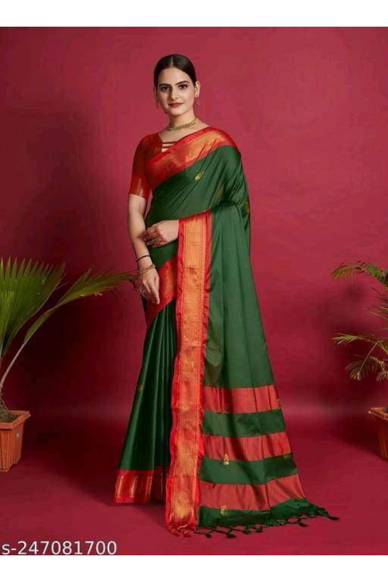 WA-0026 Cotton Silk Women Wear Casual Latest New Designs Saree