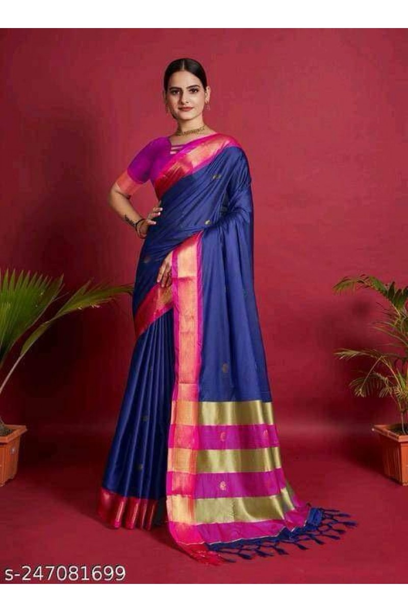 WA-0027 Cotton Silk Women Wear Casual Latest New Designs Saree