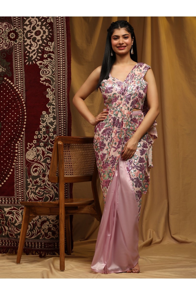 Amoha Trendz D.No-A323-A Exclusive Ready To Wear Single Saree Collection
