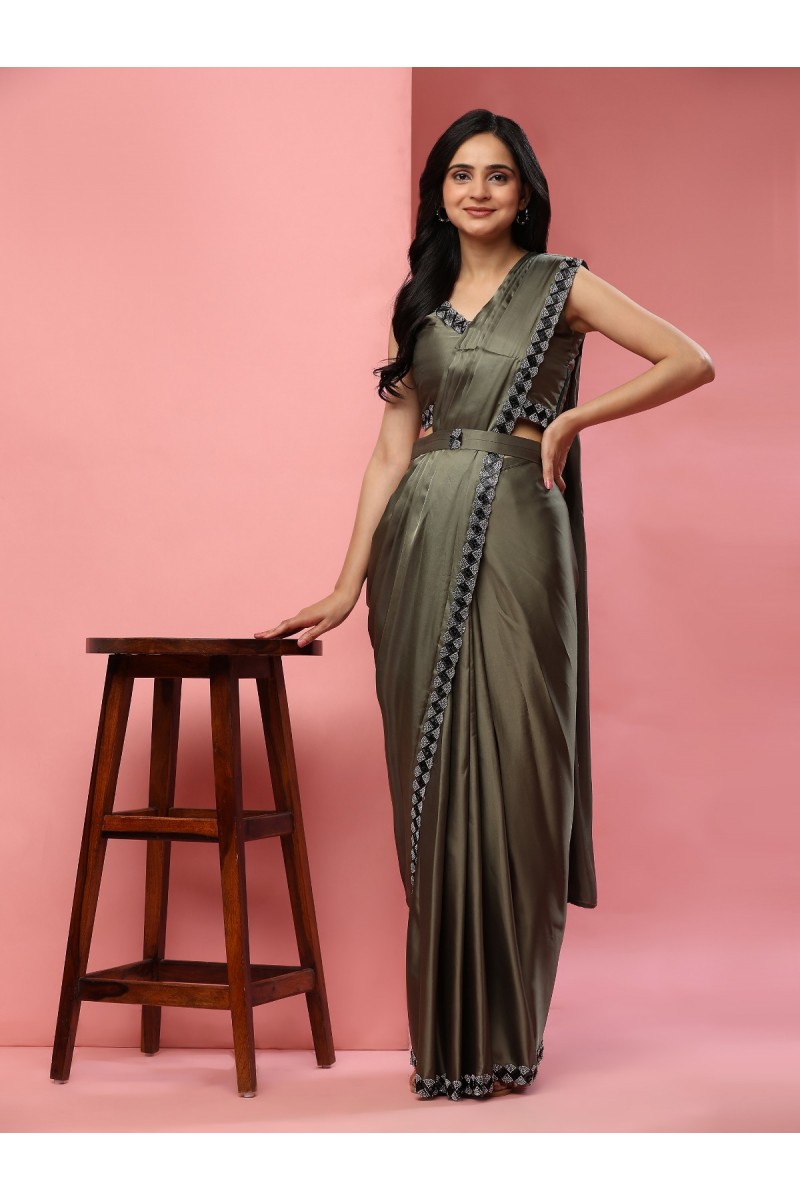 Amoha Trendz D.No-102096-E Exclusive Readymade Saree New Designs