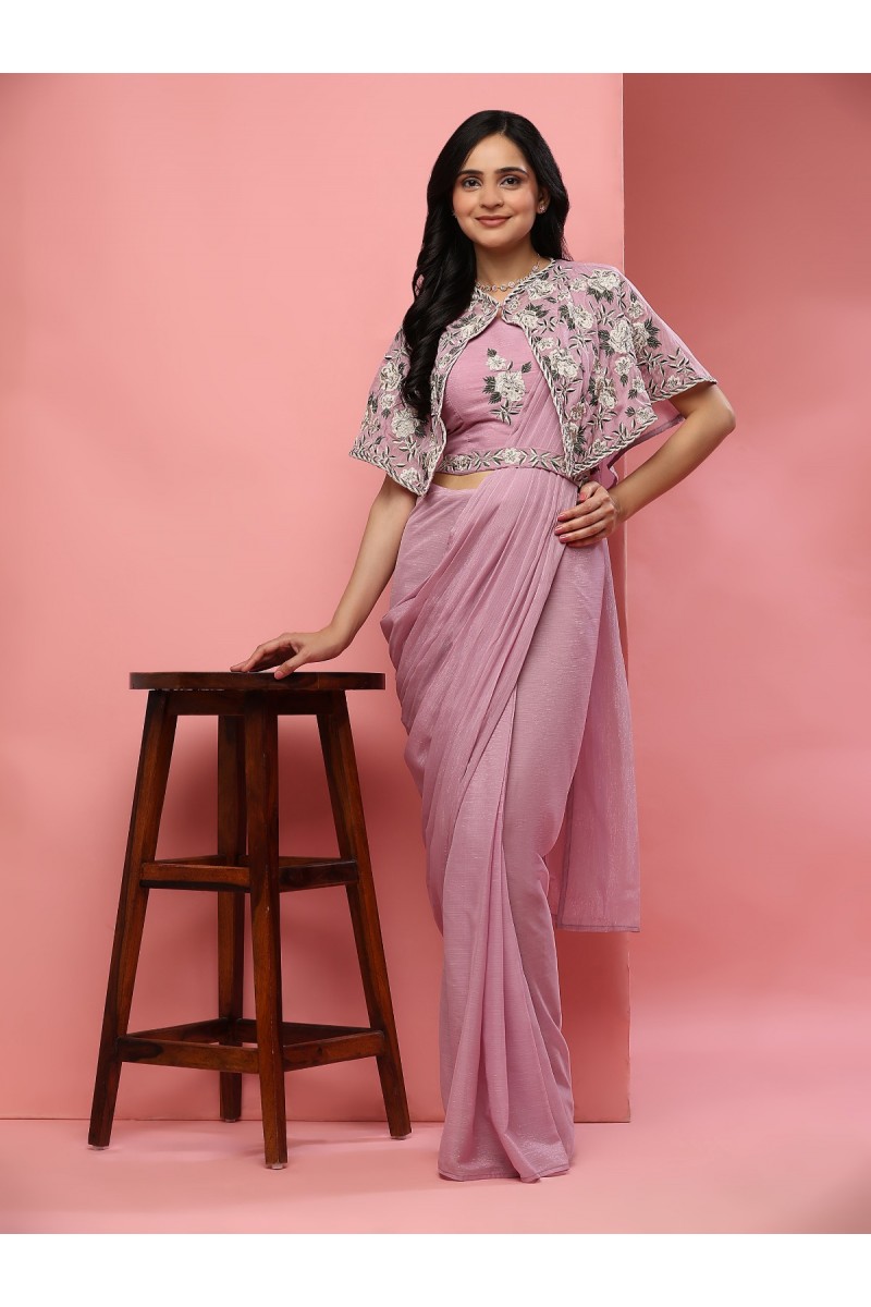 Amoha Trendz D.No-A338-B Partywear Readymade Designer Saree Apparels