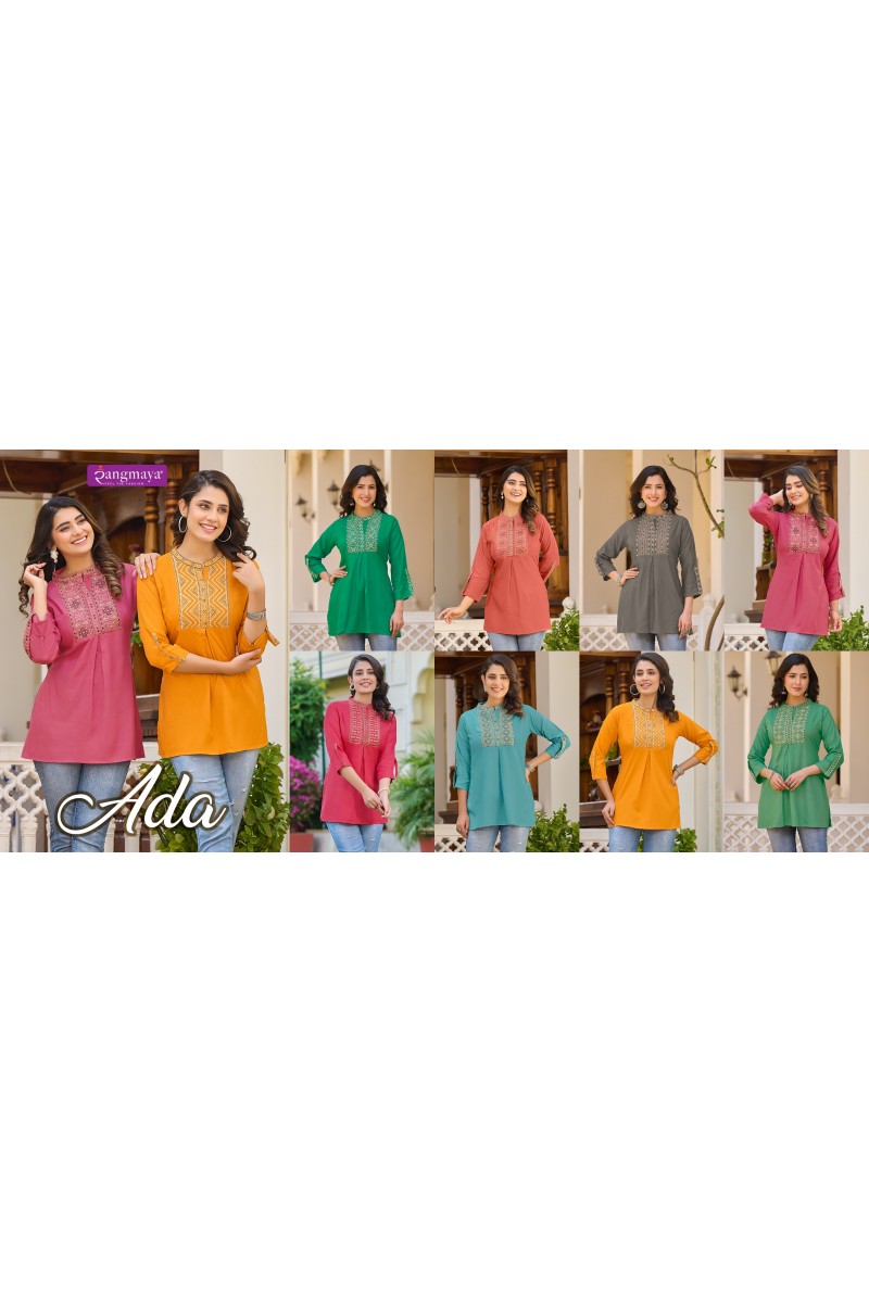 Rangmaya Ada Western Look Fashionable Rayon Tops Manufacturer