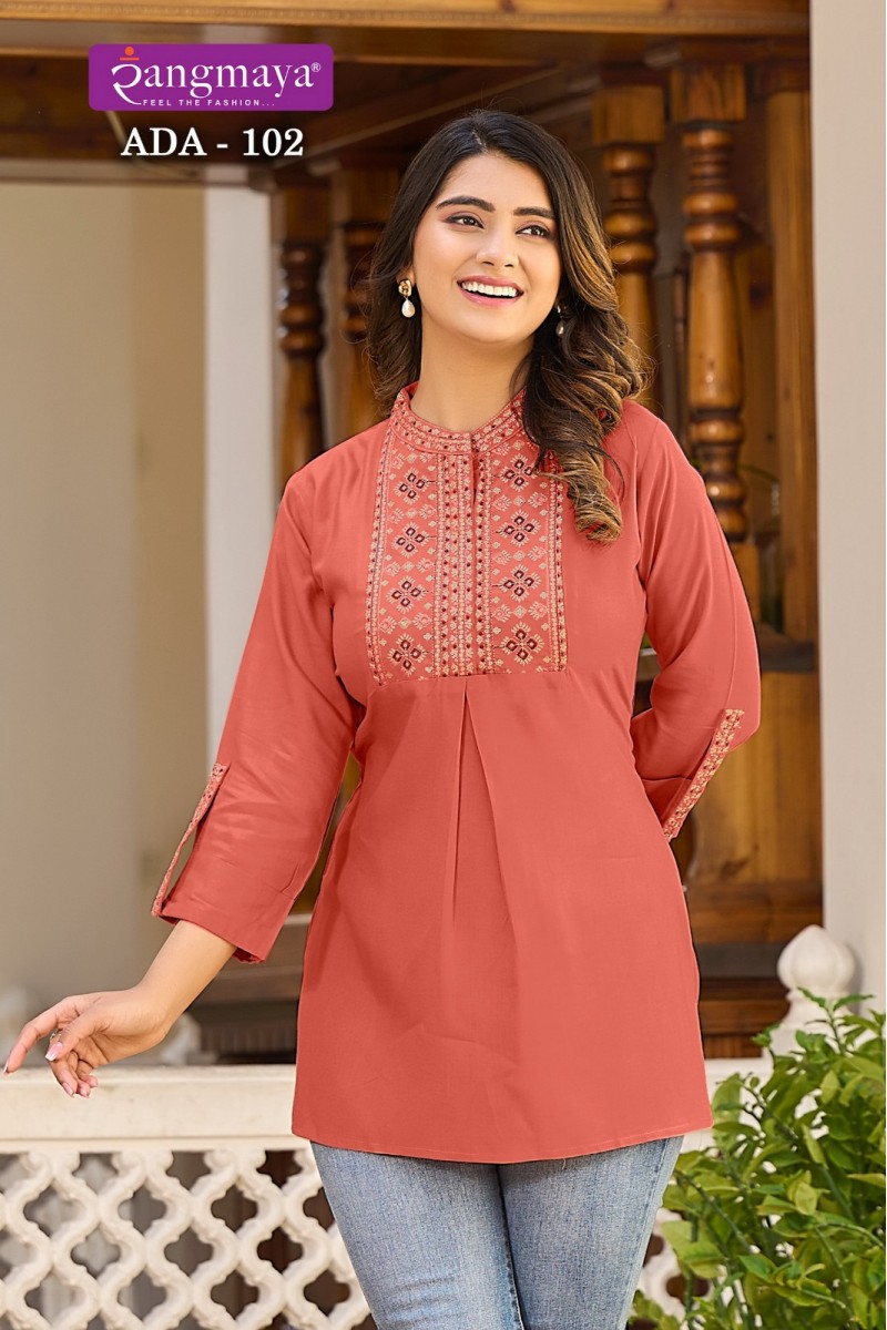 Rangmaya Ada Western Look Fashionable Rayon Tops Manufacturer