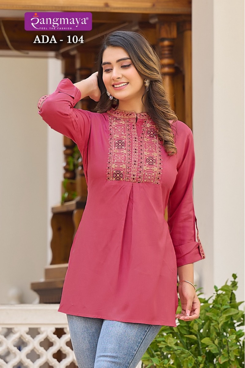 Rangmaya Ada Western Look Fashionable Rayon Tops Manufacturer