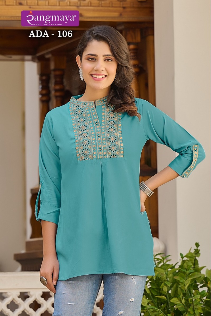 Rangmaya Ada Western Look Fashionable Rayon Tops Manufacturer