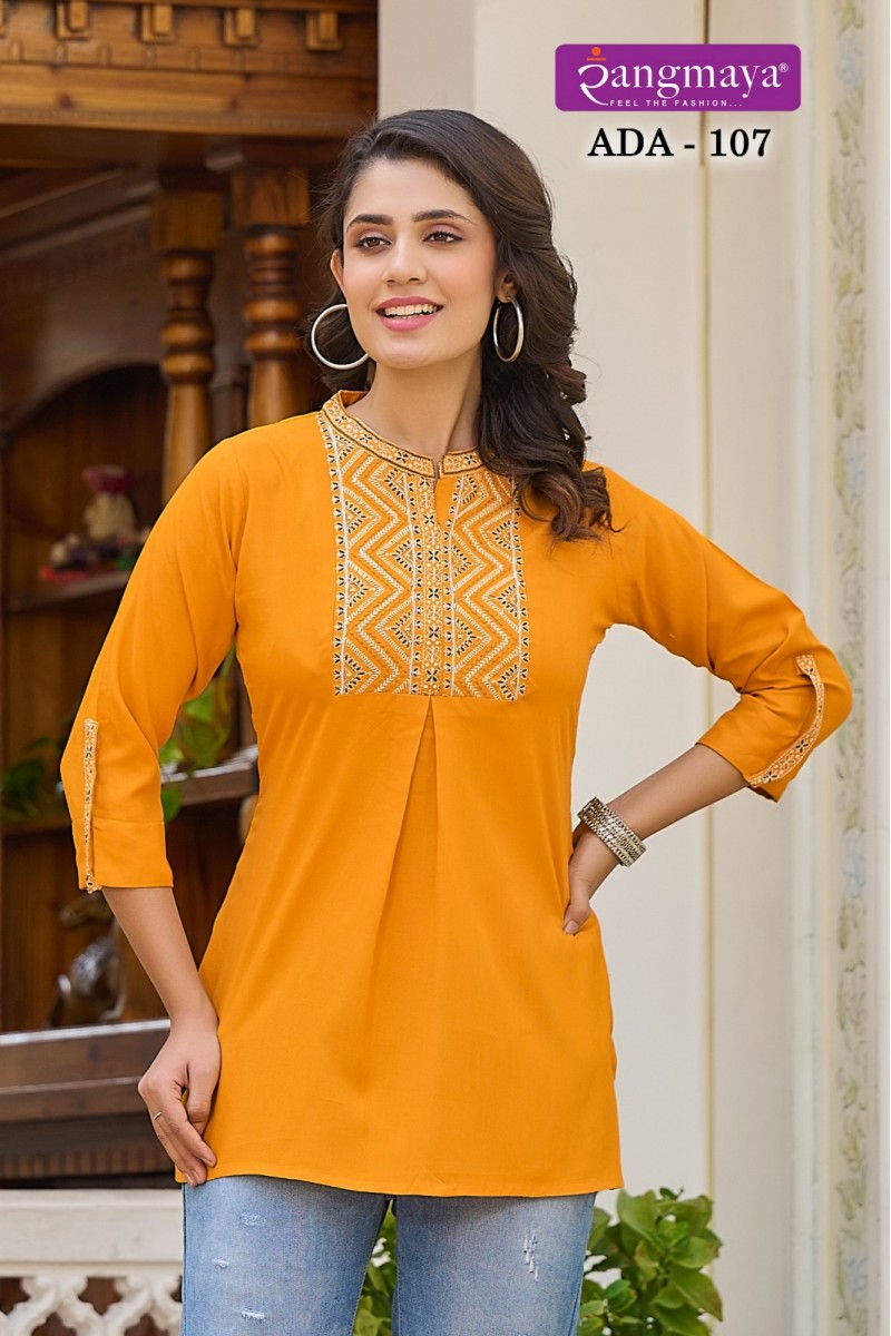 Rangmaya Ada Western Look Fashionable Rayon Tops Manufacturer