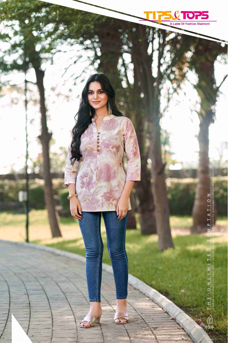 Tips & Tops Baby Vol-3 Wholsale Western Wear Rayon Printed Tops