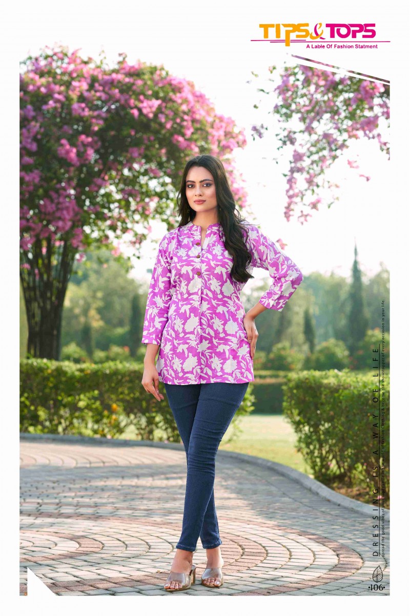 Tips & Tops Baby Vol-3 Wholsale Western Wear Rayon Printed Tops