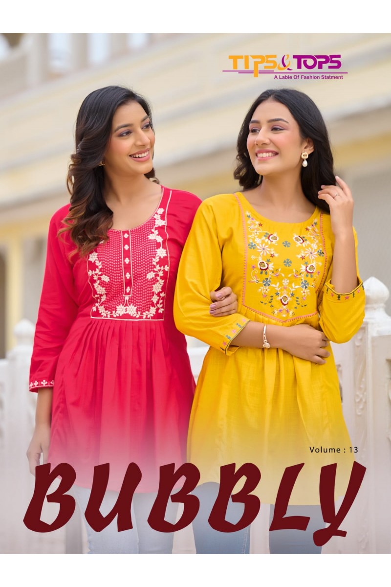 Tips & Tops Bubbly Vol-13 Fancy Western Short Tops Catalogue Manufacturer