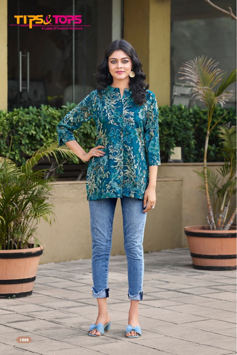Tips & Tops Cotton Shorties Vol-4 Printed Ladies Short Top Collection