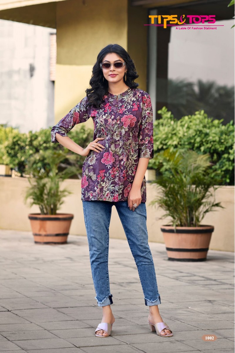 Tips & Tops Cotton Shorties Vol-4 Printed Ladies Short Top Collection