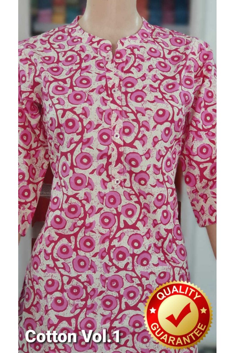 FF Cotton Vol-1 Designer Printed Cotton Tunics Top For Girls
