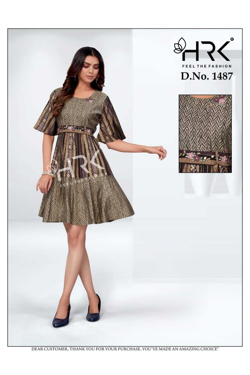 HRK D.No-1487-1 Trendy Women Stylish Designer Tunic Catalogue Set