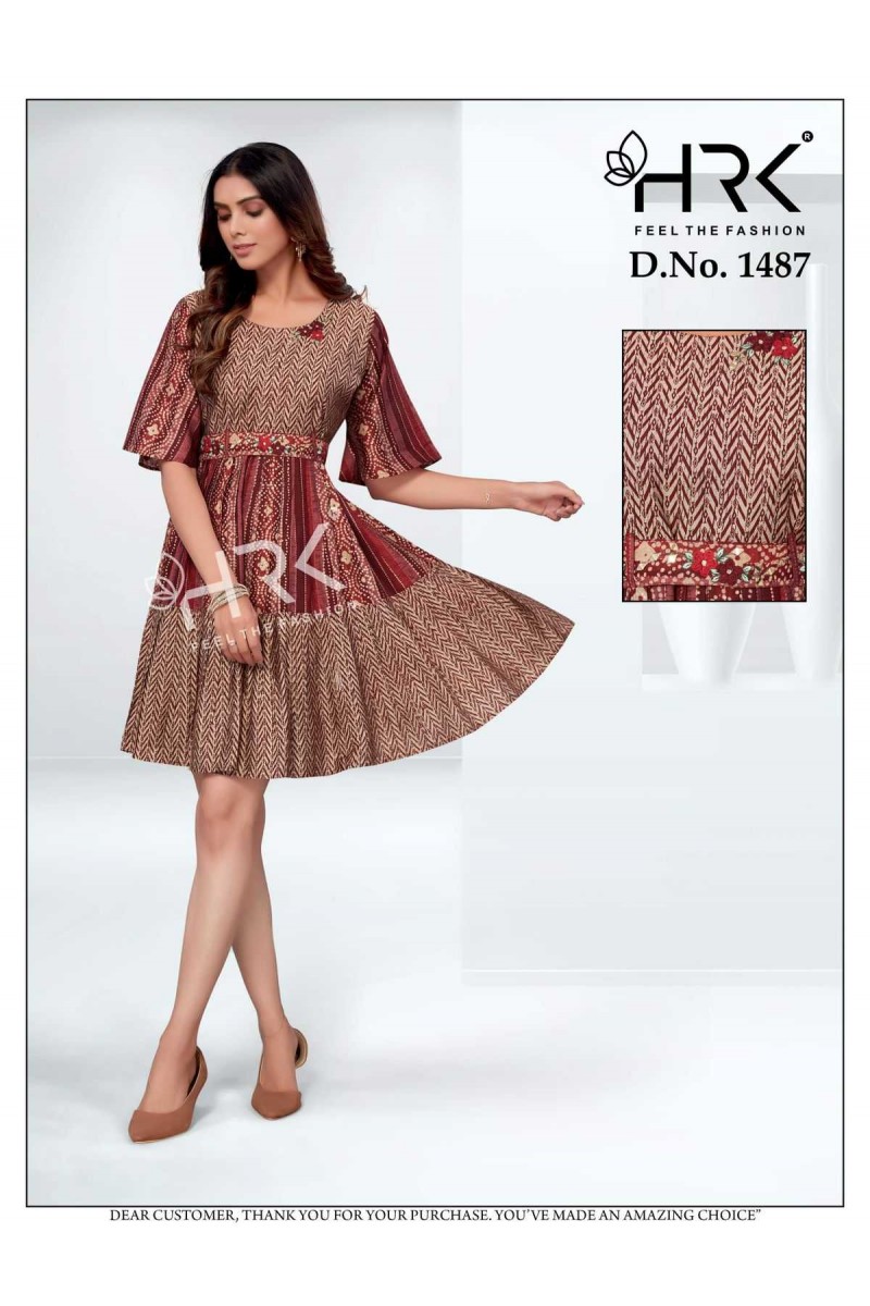 HRK D.No-1487 Trendy Women Stylish Designer Tunic Catalogue Set