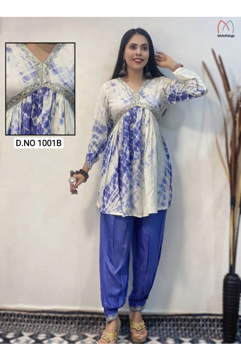 Mclothings D.No-1001B Women's 2 Piece Indian Designer Co-Ord Outfits Set