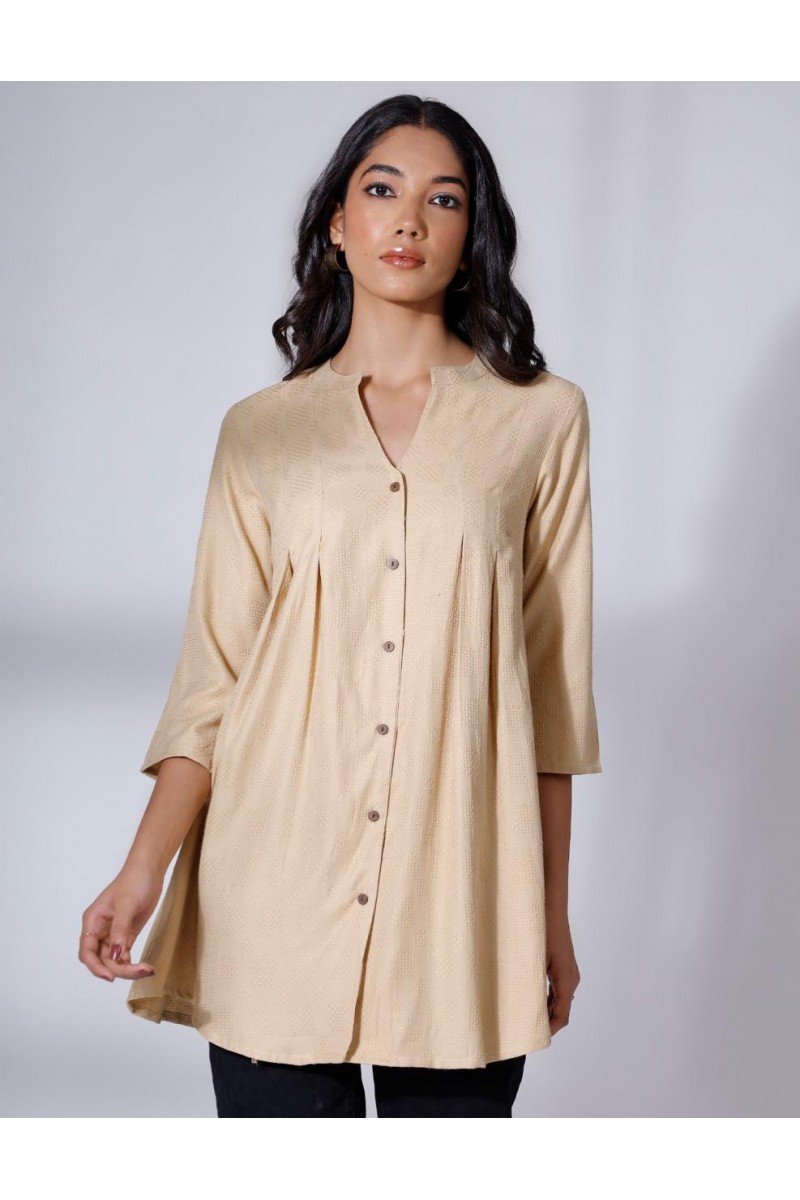 D.No-T-2018 Regular Wear Western Wear Rayon Tunic Combo Set