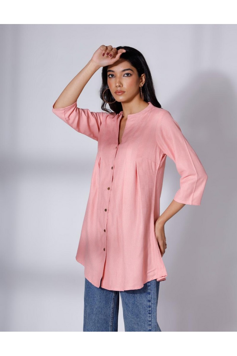 D.No-T-2019 Regular Wear Western Wear Rayon Tunic Combo Set