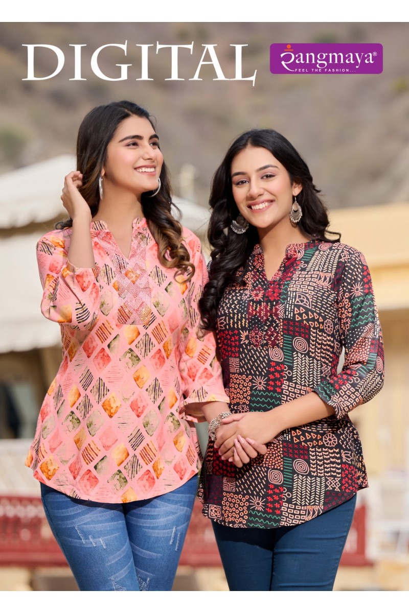 Rangmaya Digital Designer Fancy Western Wear Tops Collection