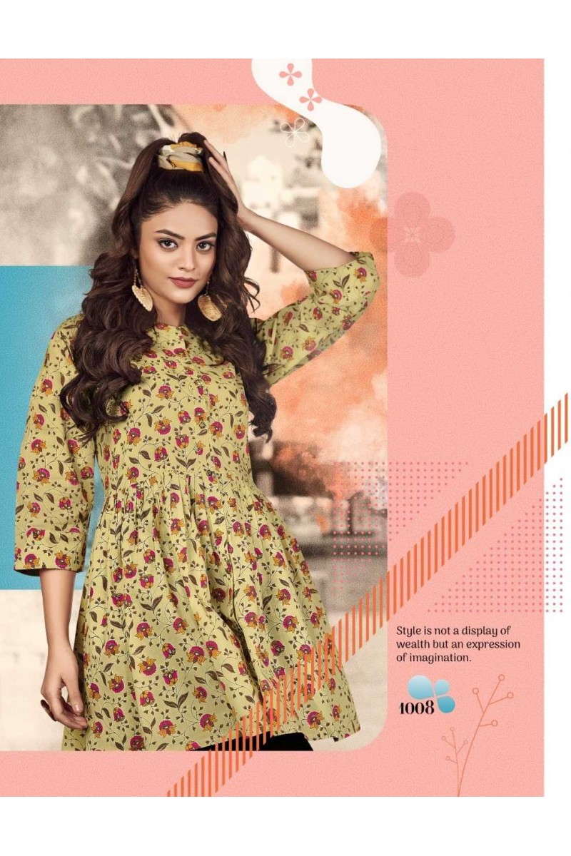 Passion Tree Flair Cotton Vol-1 Western Wear Tunic Top Catalogue Set