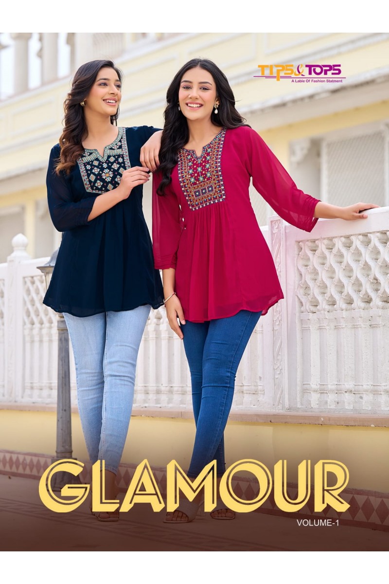 Tips & Tops Glamour Fancy Western Short Tops Ladies Collection