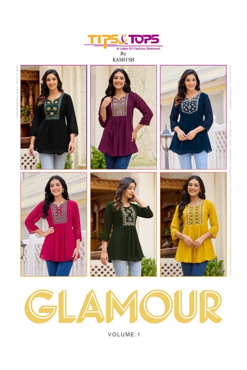 Tips & Tops Glamour Fancy Western Short Tops Ladies Collection