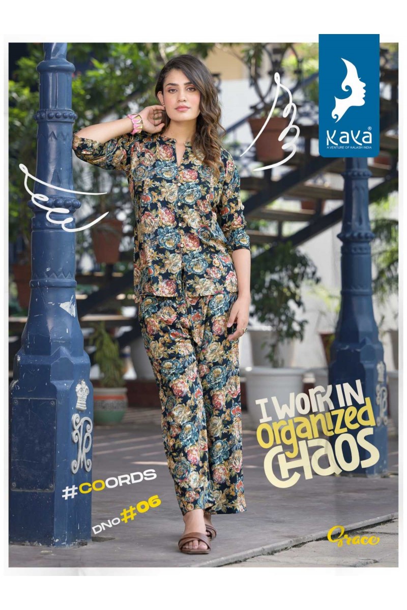 Kaya Grace Designer Western Wear Straight Co-Ord Catalogue Set