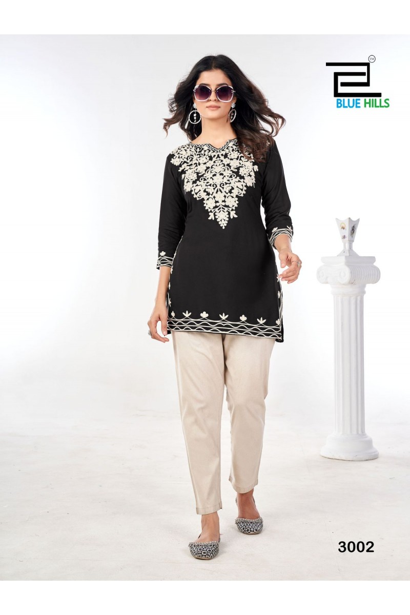 Blue Hills Gulmarg Vol-3 Western Wear Rayon Fashionable Tunics Designs