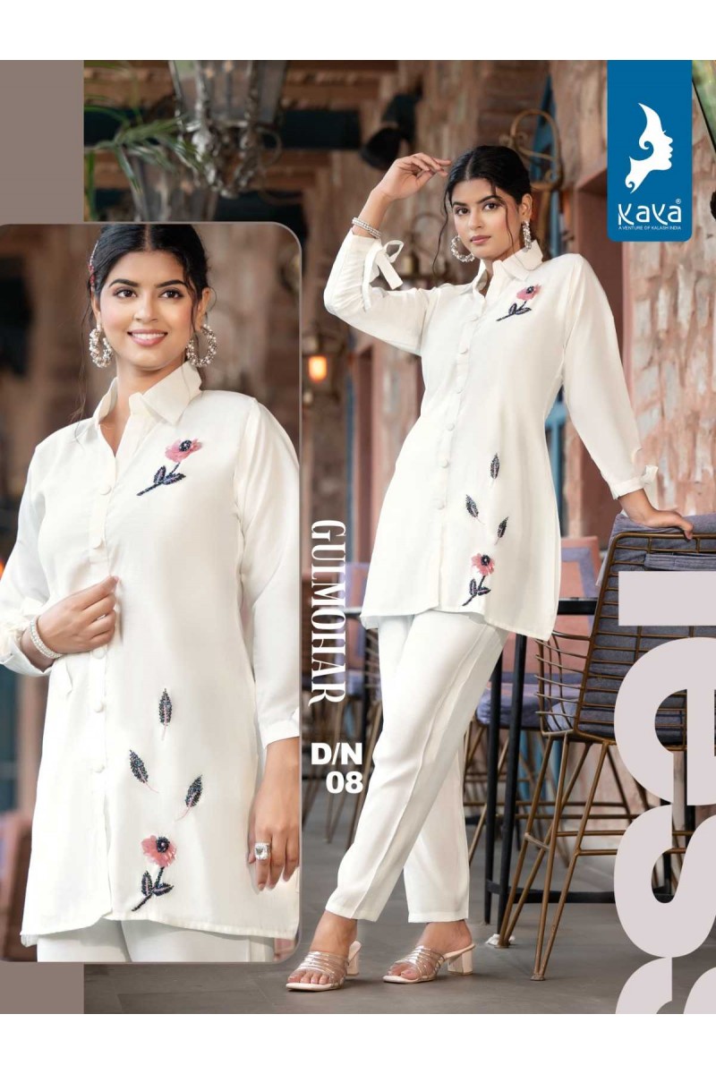 Kaya Gulmohar Ethnic Style Silk Cord Set Western Outfit Wholesaler
