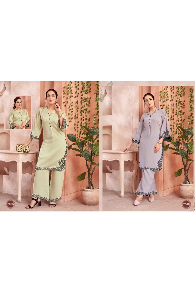 Khushi KF Hirni Stylish Top Bottom Style Cord Set Ladies Collection