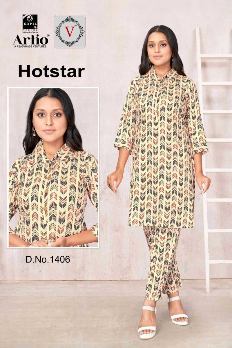 Artio Hotstar-1406 Designer Size Set Women Wear Co-Ord Catalogue Set