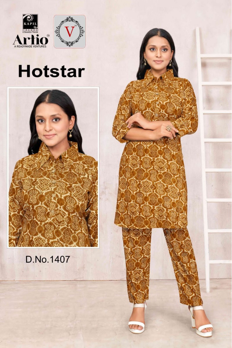Artio Hotstar-1407 Designer Size Set Women Wear Co-Ord Catalogue Set