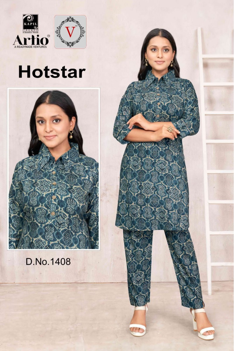 Artio Hotstar-1408 Designer Size Set Women Wear Co-Ord Catalogue Set