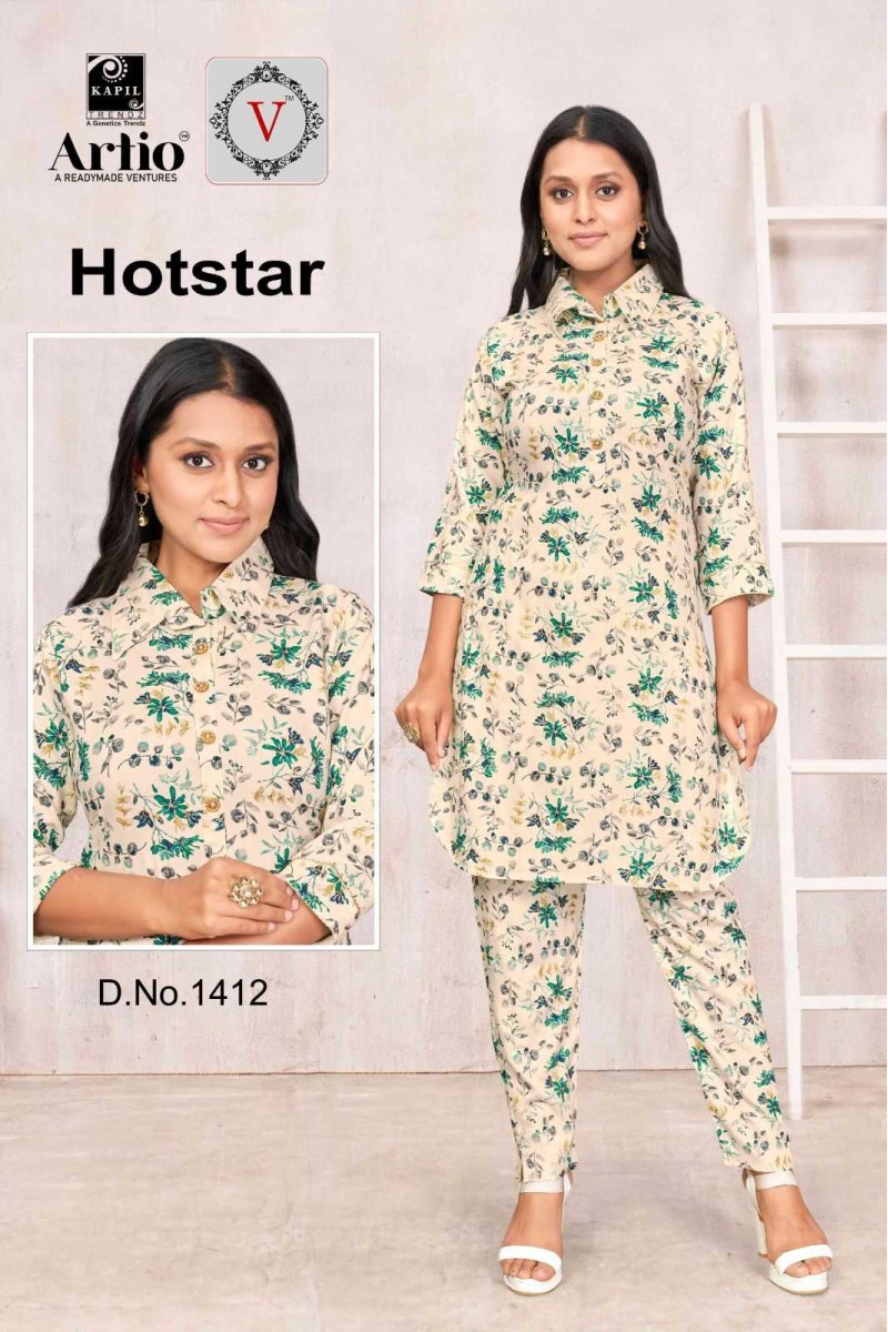 Artio Hotstar-1412 Designer Size Set Women Wear Co-Ord Catalogue Set