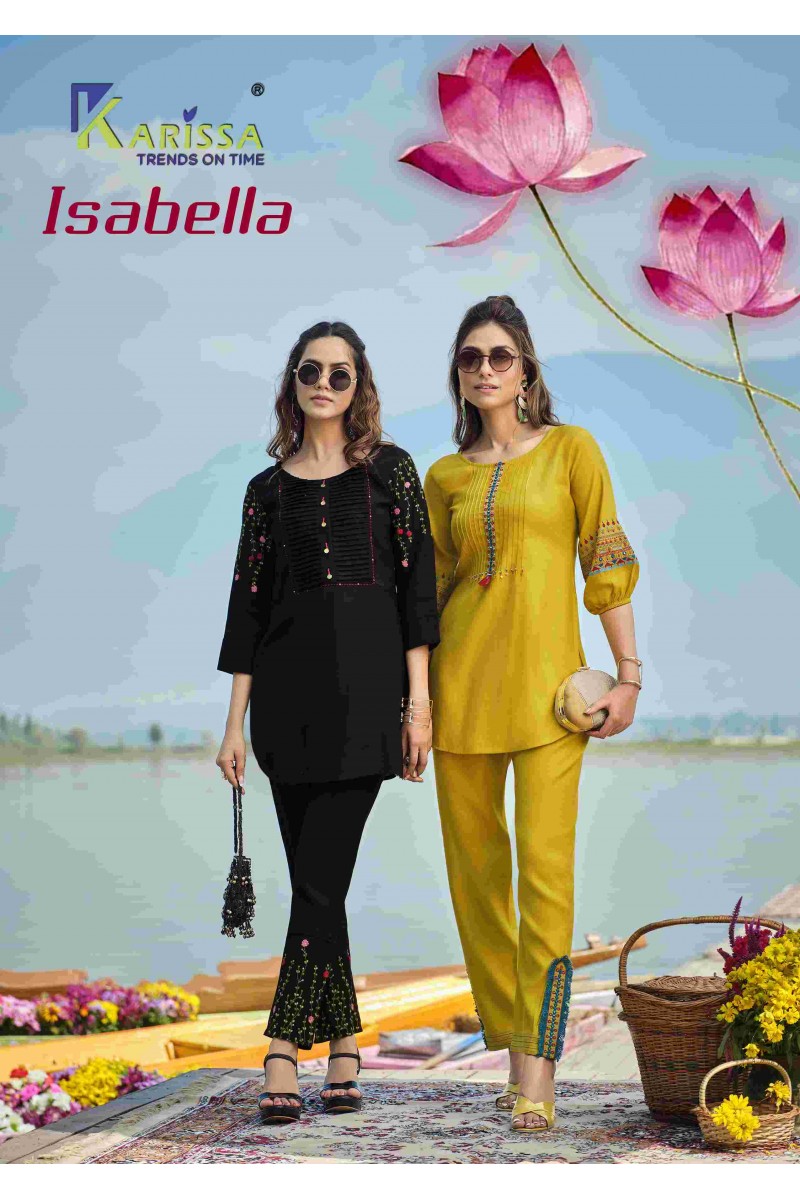 Karissa Isabella Designer Premium Stylish Pattern Co-Ord Set