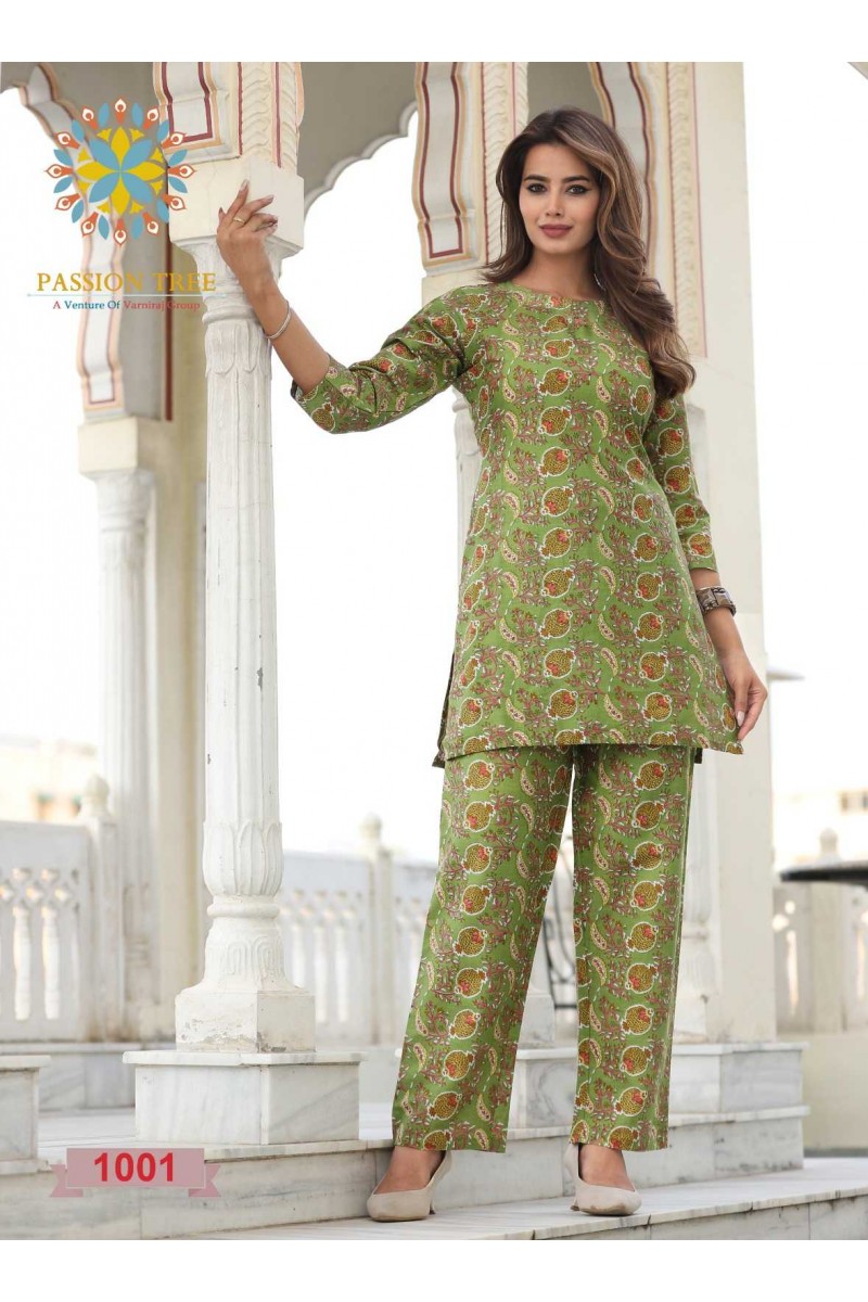 Passion Tree Kalki Vol-1 Casual Wear Cotton Co-Ord Set Collection